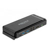 Delock displayport 1.4 kvm switch, 8k 60hz, usb 3.2 gen 1, audio kvm-switch (grijs zwart)