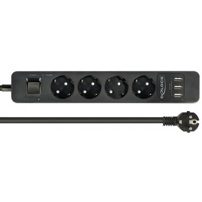 Sucket de 4 vías de Delock con puertos USB