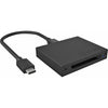 Icy box ib-cr402-c31 card reader kaartlezer (zwart, usb-c 3.2 (10 gbit s))
