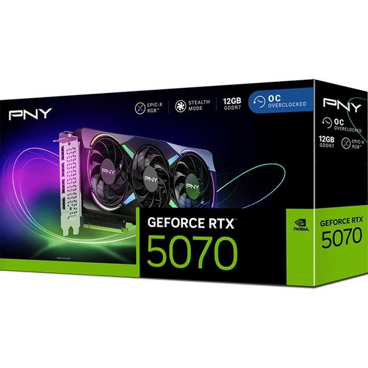 Scheda grafica Pny Geforce RTX 5070 Arbb OC (DLSS 4, 3x Display Port, 1x HDMI 2.1)