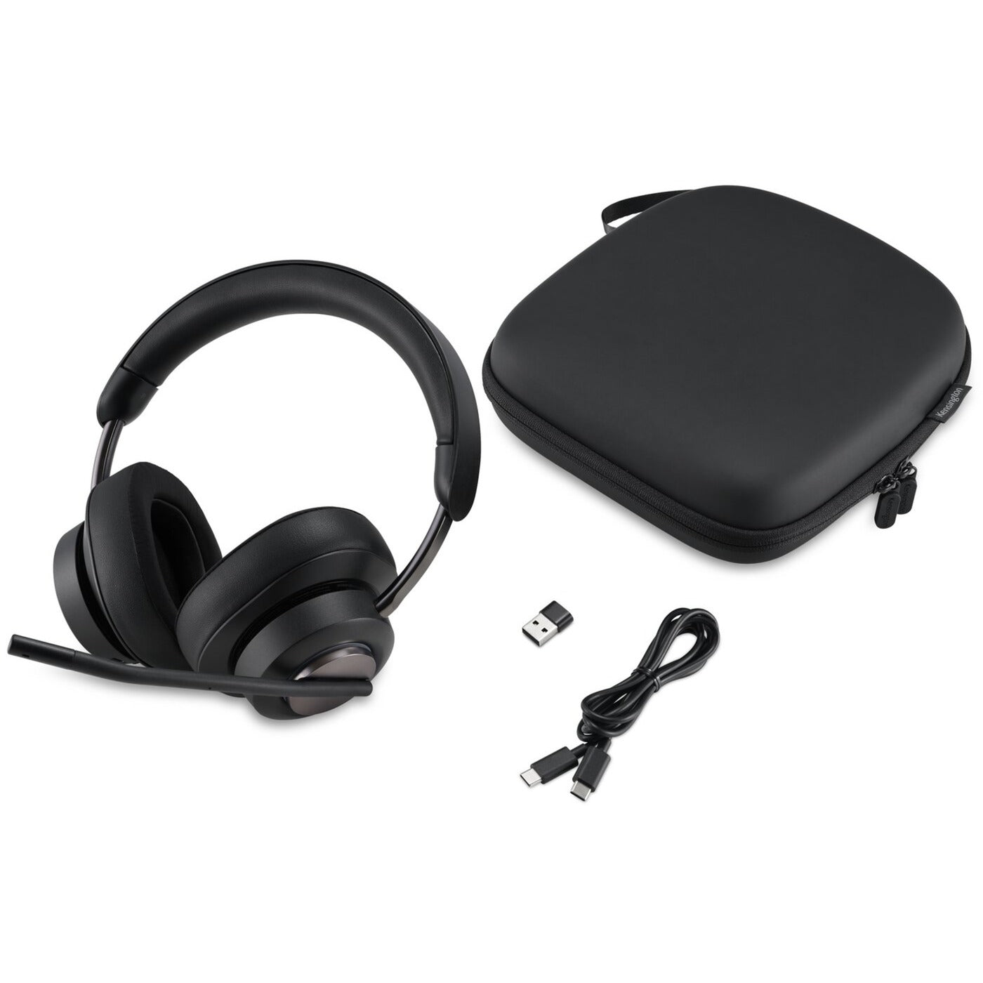 Kensington h3000 bluetooth over-ear headset (zwart, bluetooth 5.2)