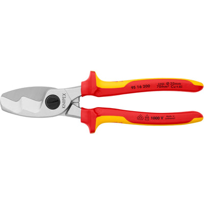 Le forbici per cavi Knipex con bordi a doppio taglio 9516200