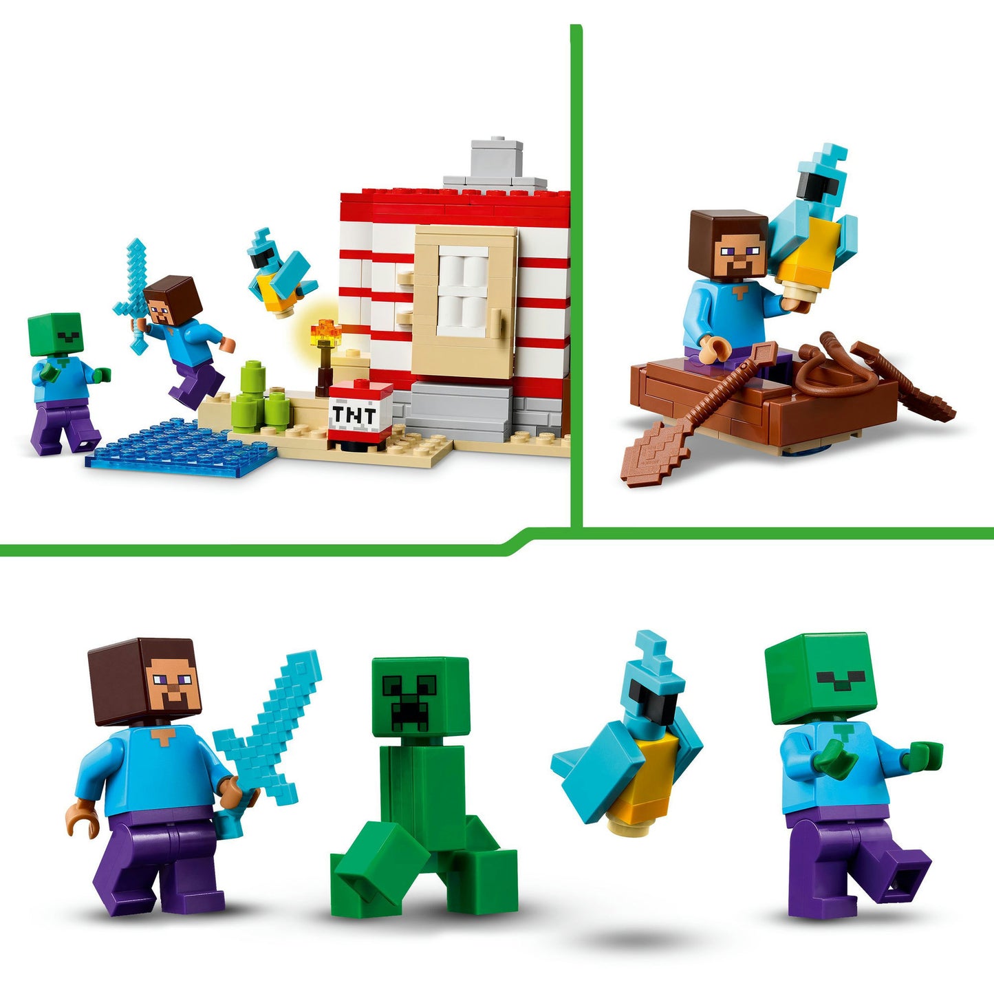 Lego ® minecraft® het tnt junglehuis, videogameset - 21275