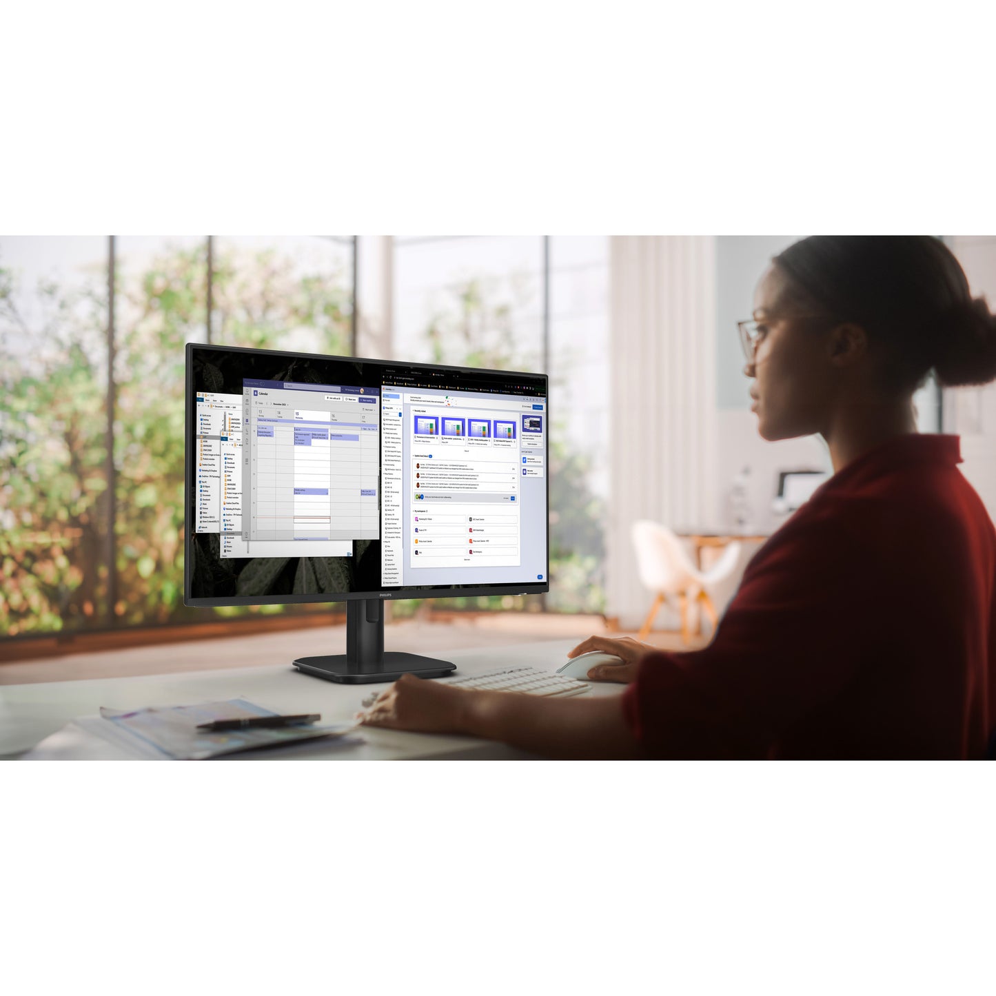 Monitor Philips 24e1n1200a 00 23,8 (negro, VGA, HDMI, display port, audio, 120 Hz)