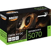 Inno3D N50702-12D7X-195064N GeForce RTX ™ 5070 Twin X2 OC, ATX, 12 GB, GDDR7, 192 bits, 672 GB S