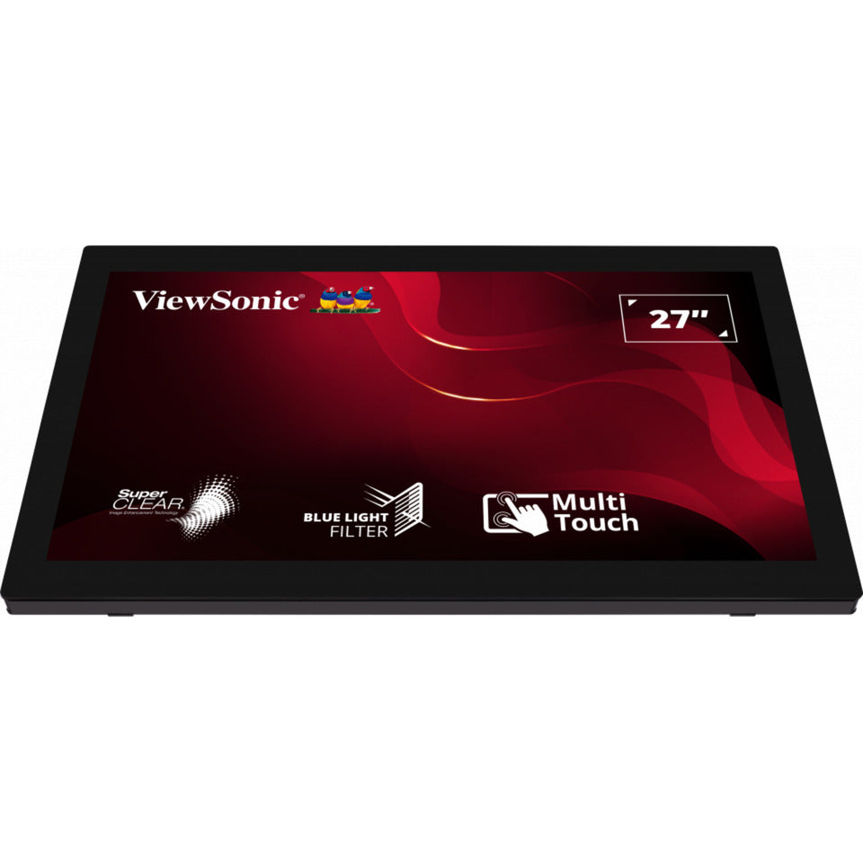 Monitor touch screen Viewsonic a 10 punti td2760 27 (nero, 1x HDMI, 1x porta display, VGA, USB-A, USB-B)