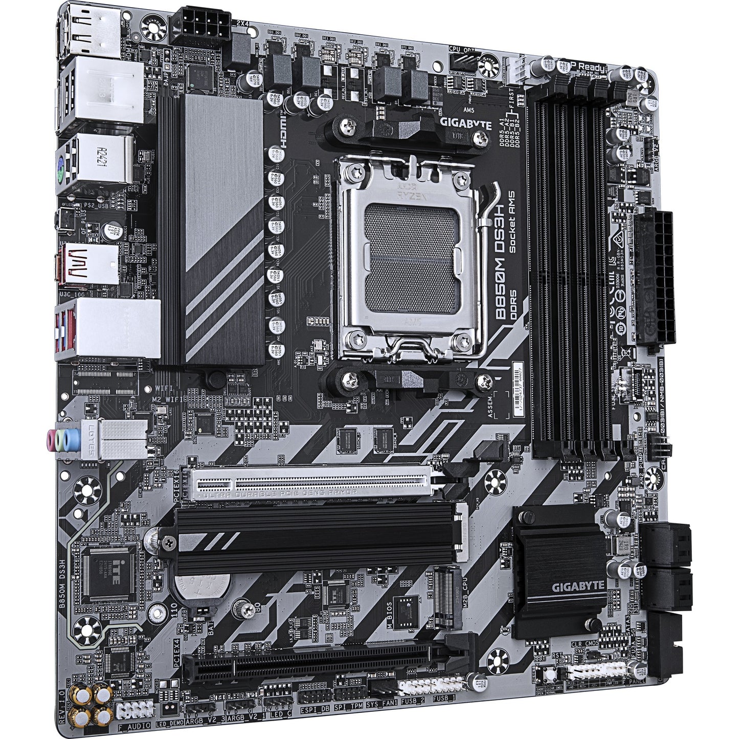 Placa base Gigabyte B850M DS3H Socket AM5 (RAID, 2.5GB LAN, Sonido, µATX)