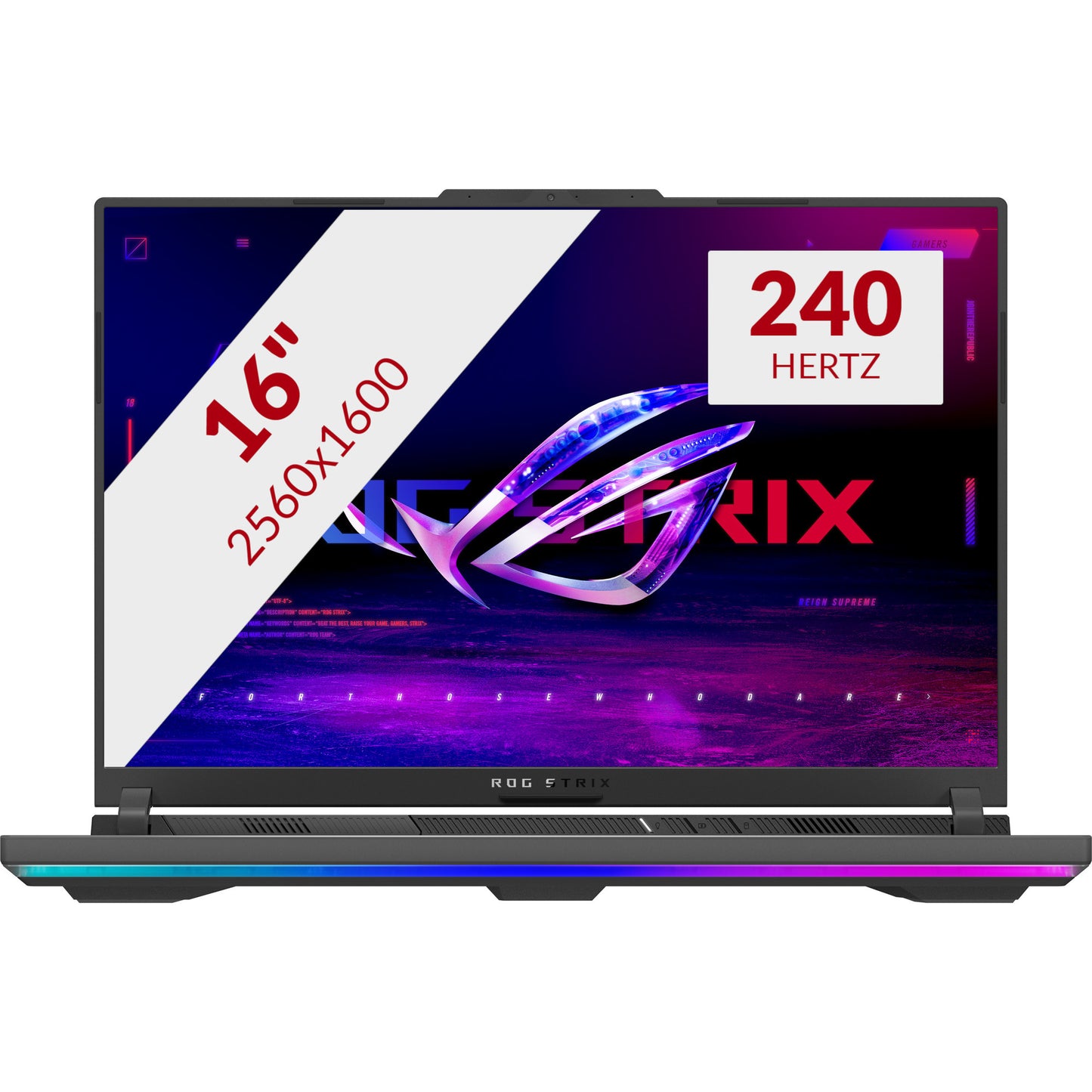 Asus rog strix g16 g614fr-s5252w 16 gaming laptop (grijs groen | r9 9955hx | rtx 5070 ti | 16 gb | 1 tb ssd)