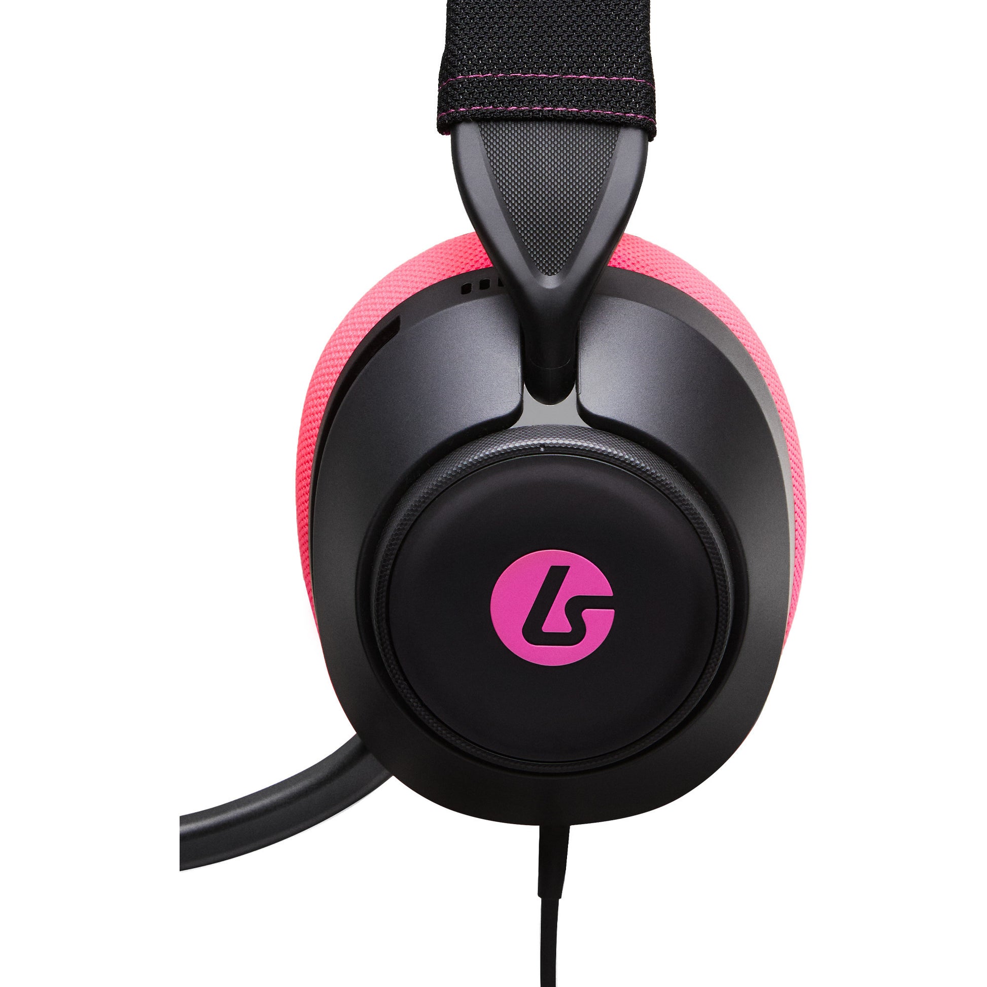 Powera Lucidsound LS10 Cuffie da gioco cablate - Cuffie da gioco over-ear con branding Midnight (Nero Rosa, Playstation 5, Playstation 4, Xbox Series X|s, Xbox One, PC, Mobile)