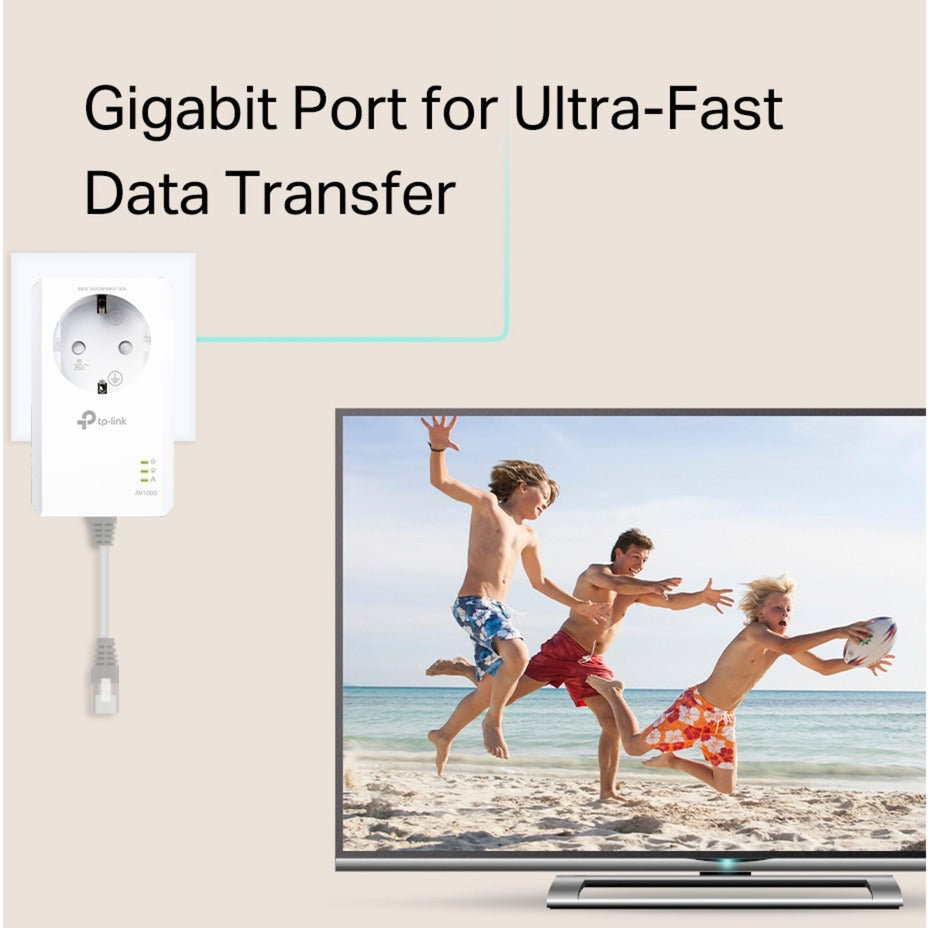 Tp-link tl-pa7017p kit av1000 gigabit powerline starterkit (wit)