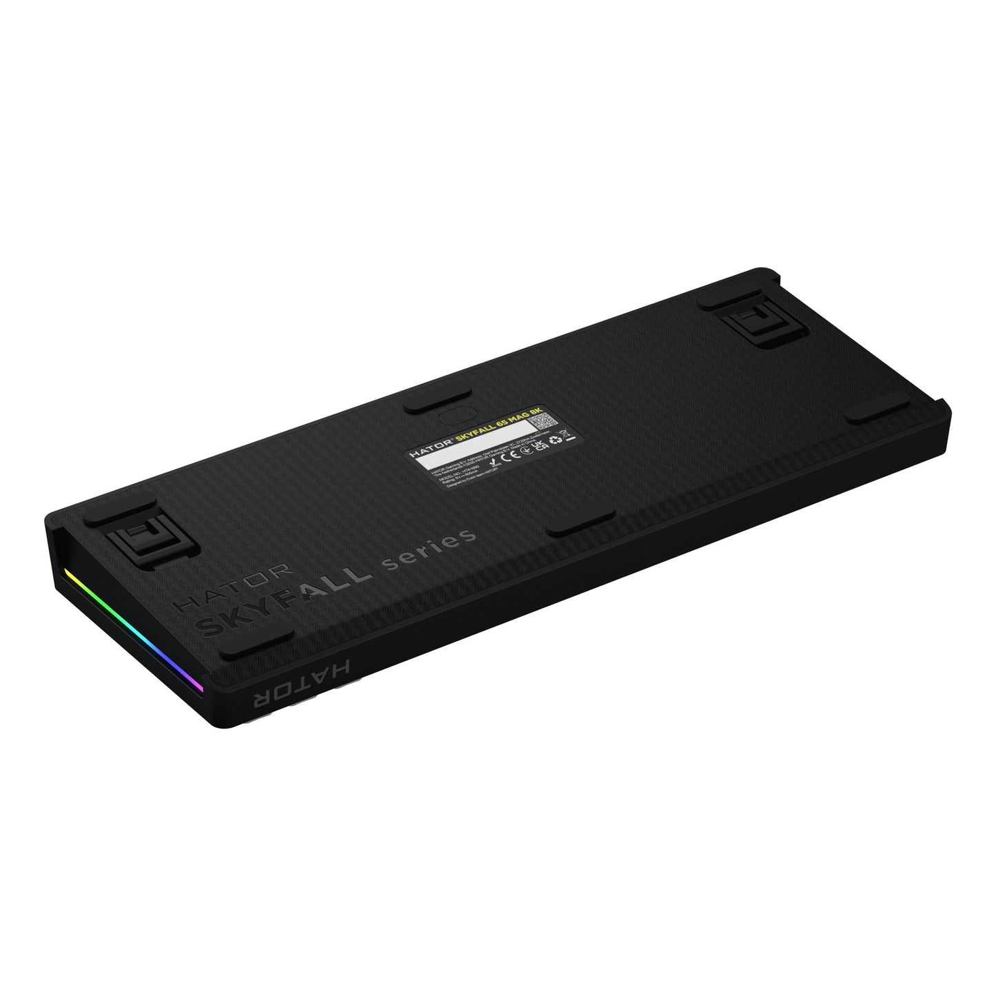 Hator skyfall mag ultra 8k, tastiera da gioco (nera, layout americano, hator aurum ice, 65%, rgb, double-shot pbt, hot-swap)