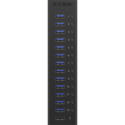 Icy box ib-ac6113 usb-hub (zwart, 13x usb 3.0, 1x usb oplaadpoort) - afbeelding 4