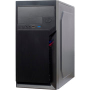 Inter-tech it-6502 romea mini tower behuizing (zwart | 2x usb-a) - afbeelding 3