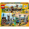 Castello medievale di Lego Creatore 31168 con cavalieri a cavallo