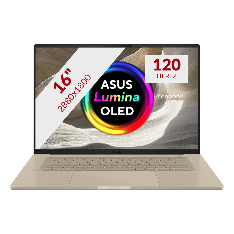 Portátil Asus zenbook a16 ux3607oa-sq013w 16 copiloto+ (beige | snapdragon x2e-94-100 | qualcomm adreno | 48 GB | 1 TB SSD | OLED)