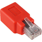 Goobay adapter rj45 cat.5 crossover (rood) - afbeelding 1