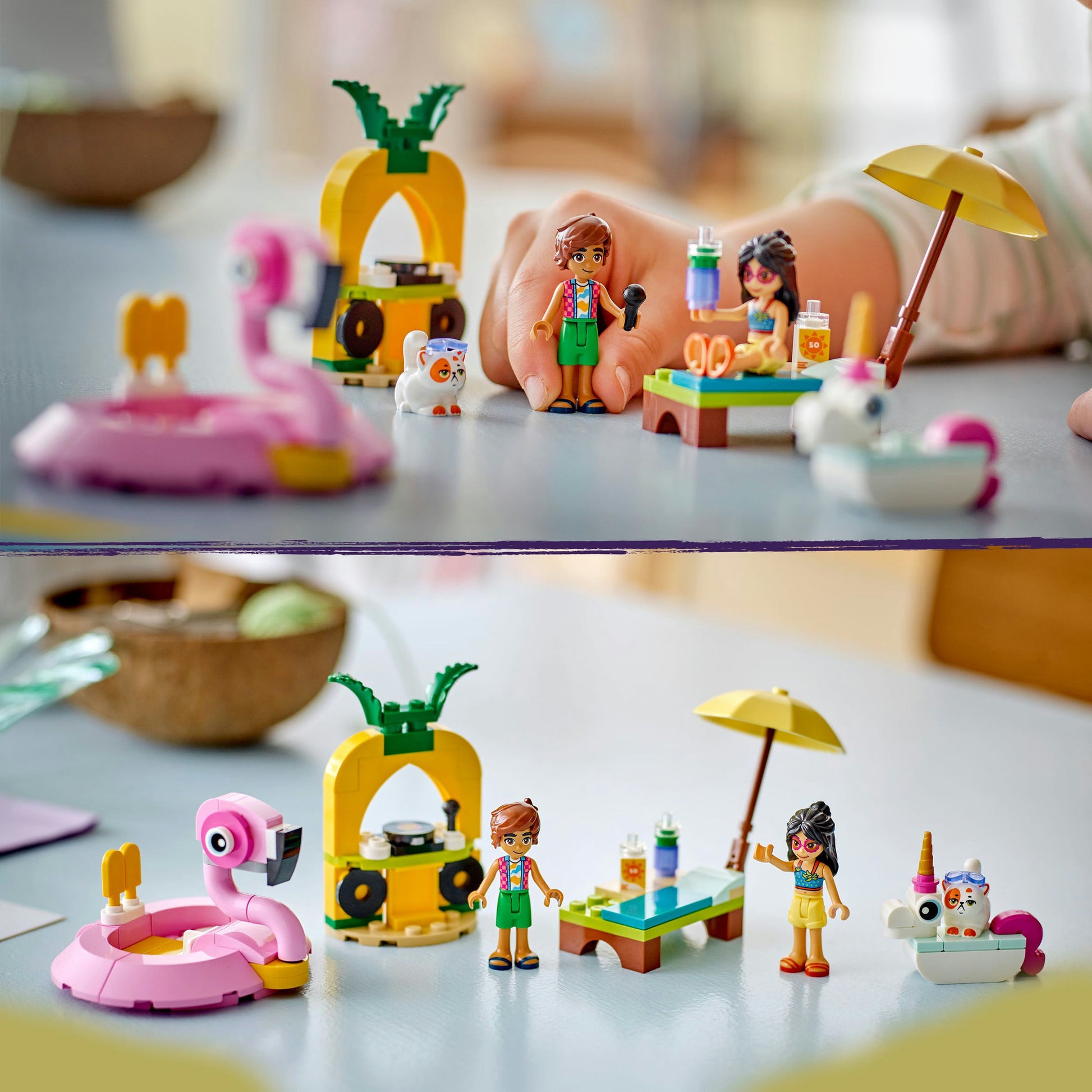 LEGO 42658 Amigos Fiesta de la piscina con flamenco y unicornio