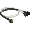 Cavo Delock Mini SAS HD SFF-8643> 4 x sata 7 pin, 0,5 m