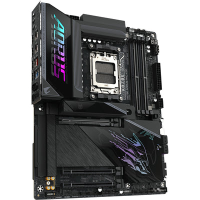 Scheda madre Gigabyte x870e aorus pro x3d socket am5 (nera, raid, 5GB-lan, wi-fi 7, BT, audio, atx)