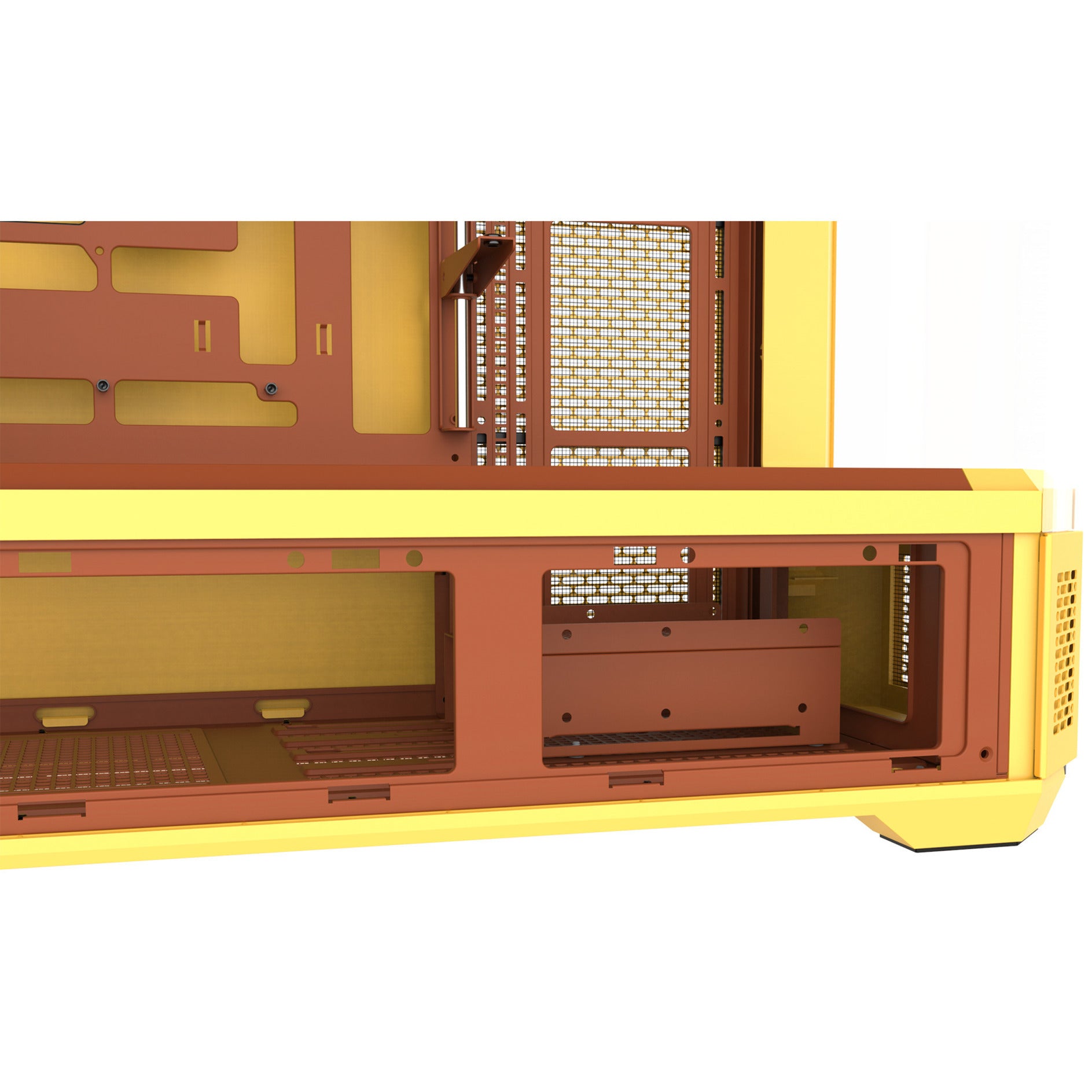 Thermaltake view 600 tg carcasa de torre grande de caramelo de mantequilla (amarillo | 2x USB-A | 1x USB-C | vidrio templado)