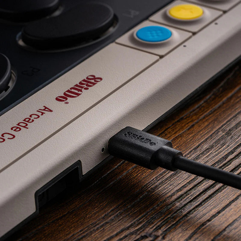 8bitdo arcade controller (grijs rood, 2.4 ghz bluetooth usb, nintendo switch, pc)