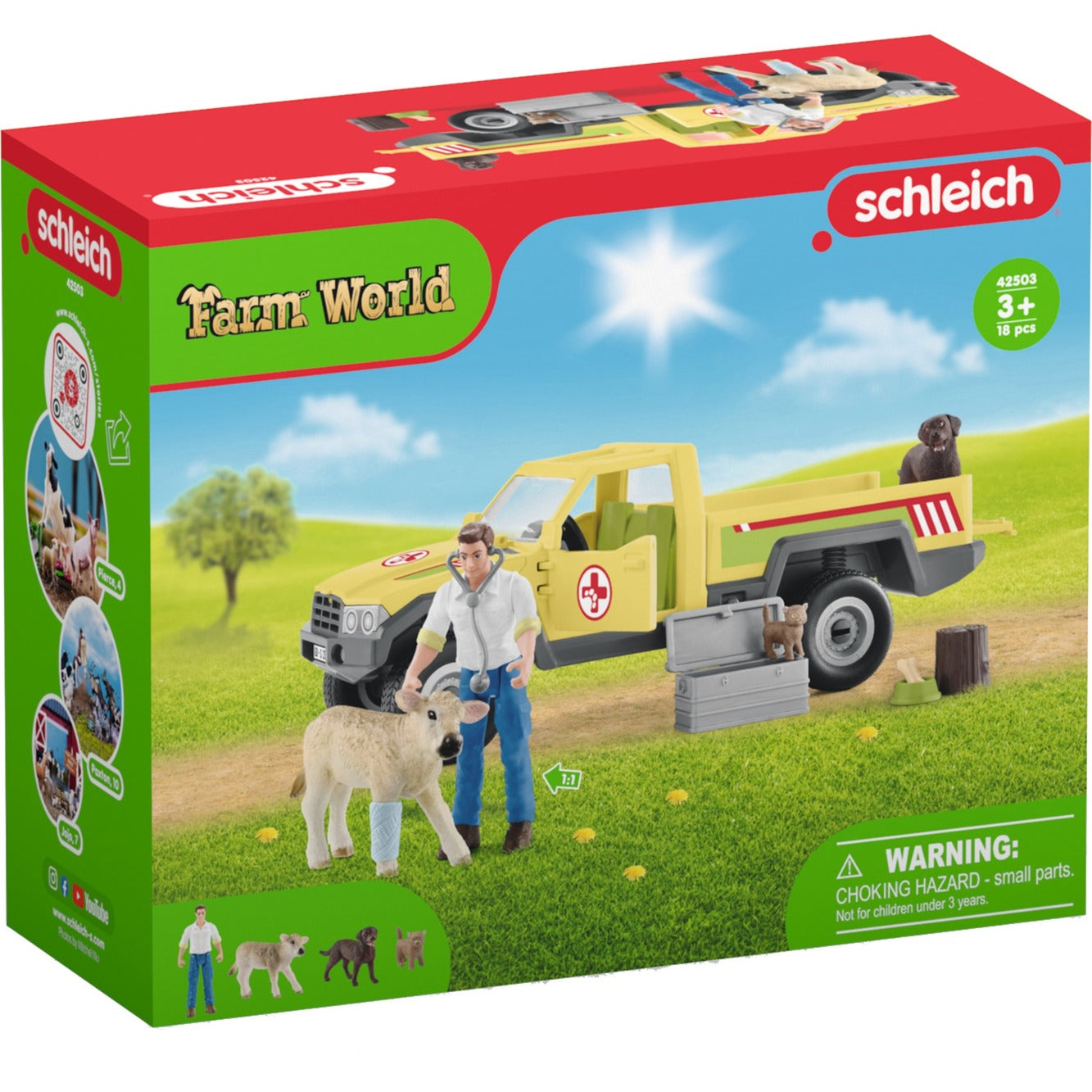 Visita veterinaria mondiale di Schleich Farm nella fattoria