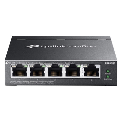 Tp-link omada es205gp switch (black, 4x poe+)