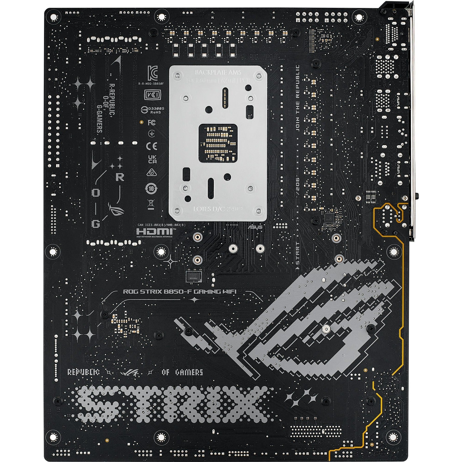 Placa base Asus ROG Strix B850-F Gaming WiFi Socket AM5 (2.5GB-LAN, Wi-Fi 7, BT, Sonido, ATX)