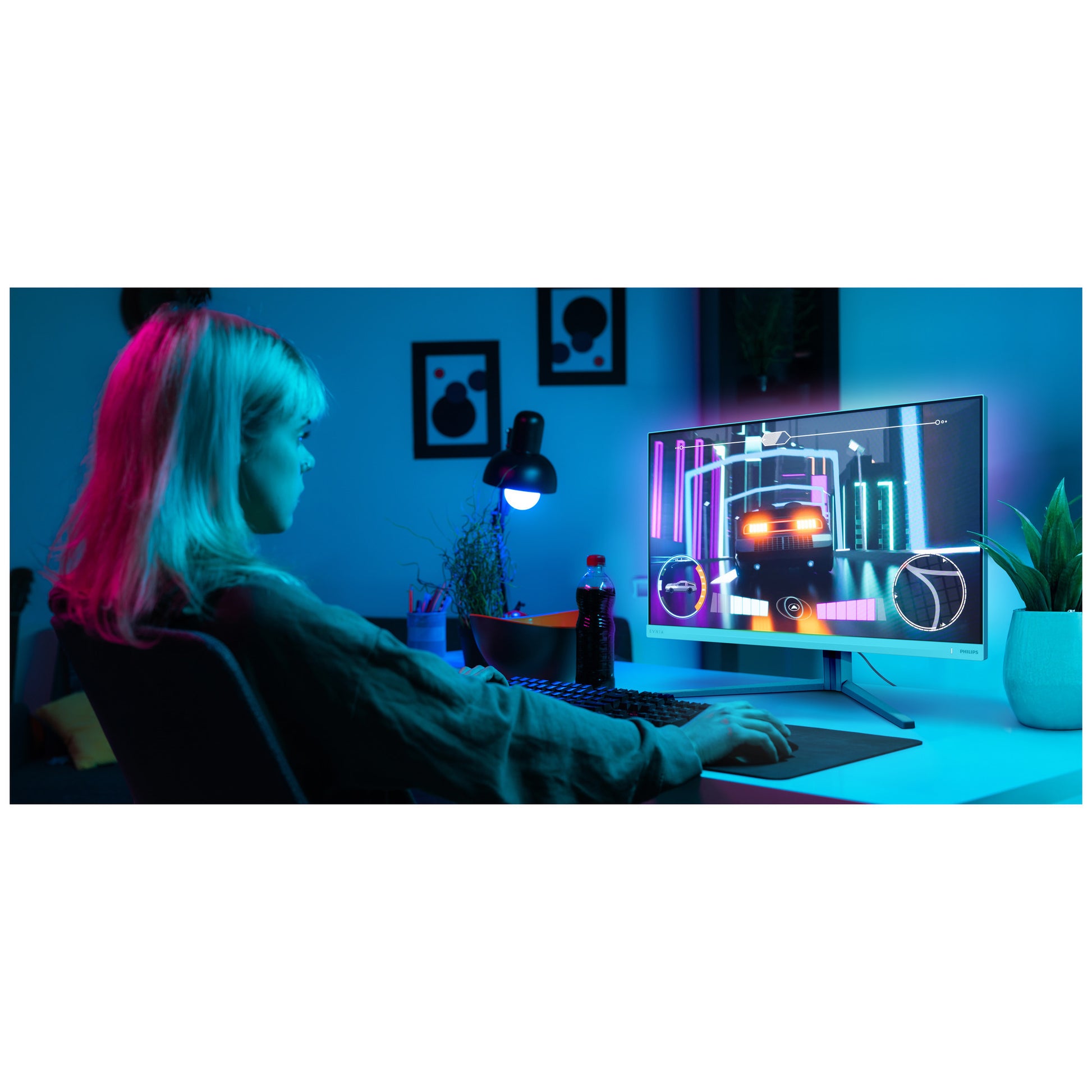 Philips Evnia 6000 27m2n6501l 00 Monitor da gioco 26,5 (bianco, 2x HDMI, porta display, USB-A, USB-B, G-sync, 240Hz, QD-OLED)