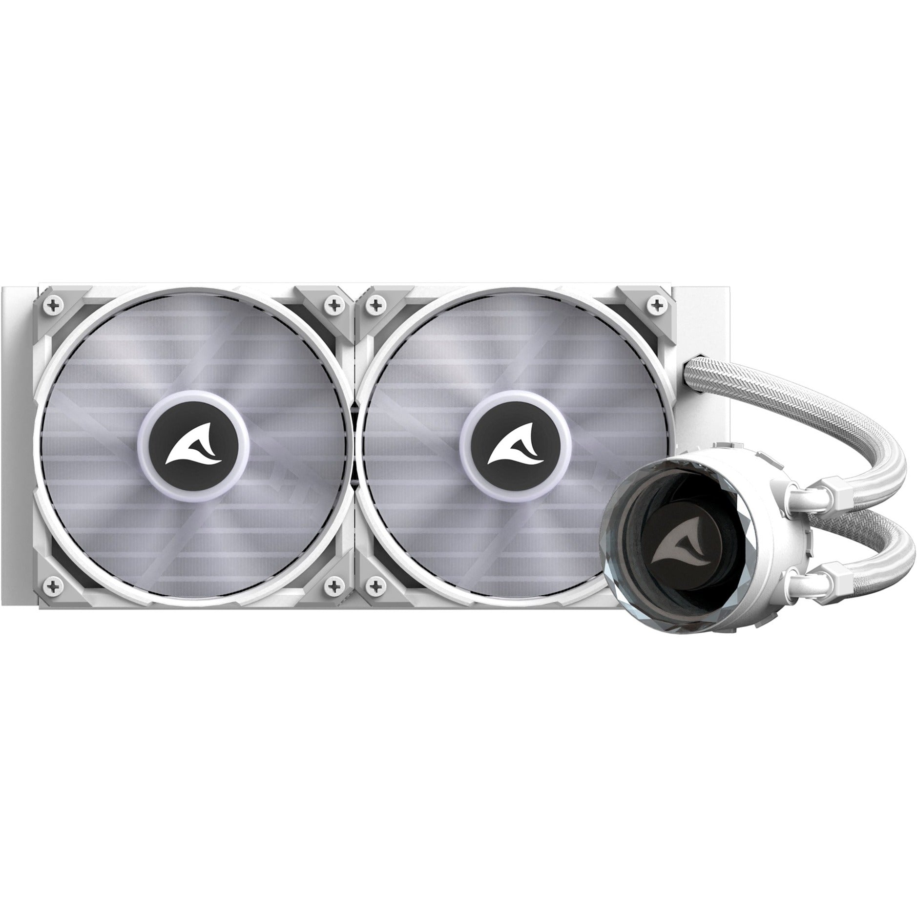 Sharkoon s80 rgb white waterkoeling (wit, 4-pins pwm fan-connector)