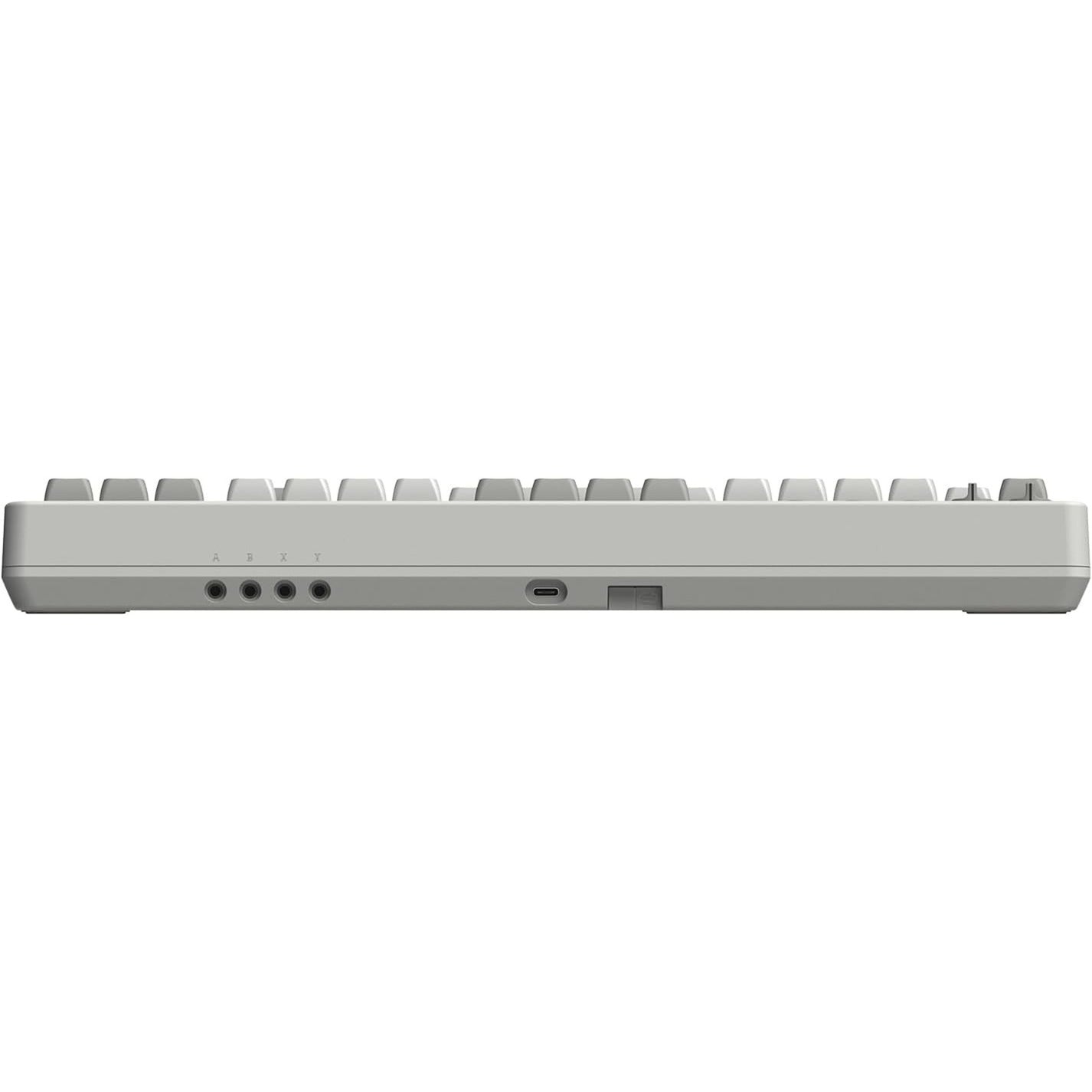 8bitdo retro mechanical keyboard m edition (grijs, us lay-out (qwerty), kailh box white, 80% (tkl), bluetooth low energy, wireless 2.4g, usb)