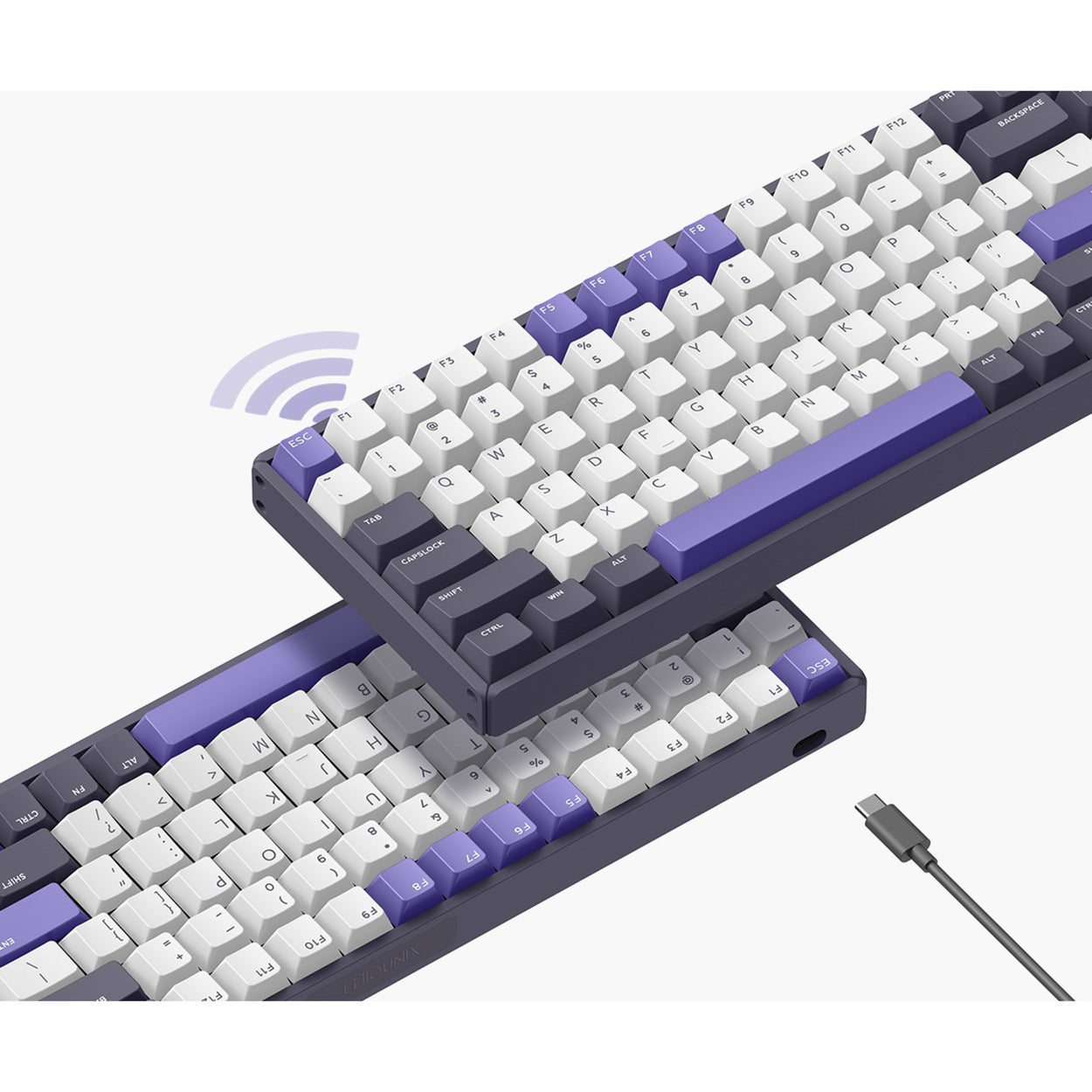Teclado mecánico inalámbrico Iqunix F97 Lavandin