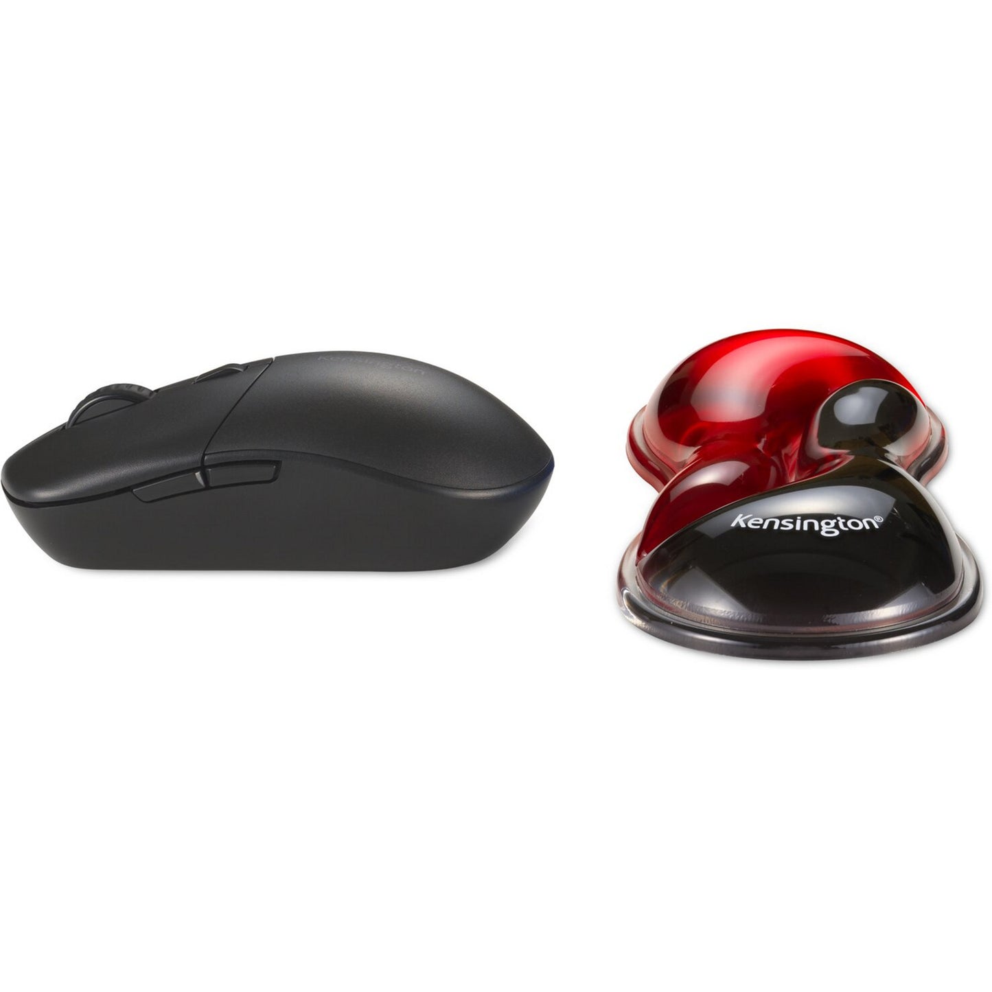 Poggiapolsi Kensington slim duo gel mouse trackball supporto per polso (rosso nero)