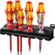 Wera 160 i 165 i 7 schroevendraaierset kraftform plus serie 100 (rood geel, 7-delig)