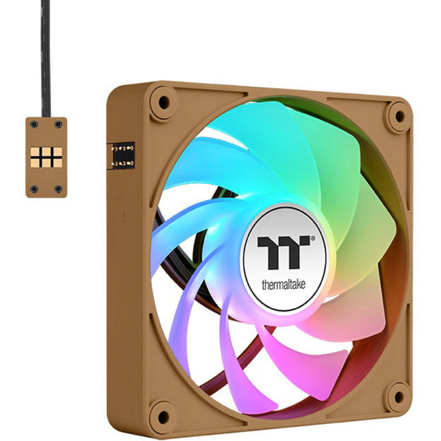 Thermaltake ct120 ex reverse argb sync ventola di raffreddamento per PC ghiaia sabbia (pacchetto da 3 ventole) ventole per case (marrone chiaro, 3 pezzi, 120 x 120 x 25 mm, pwm)