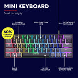 Trust gxt 867 acira 60% mini mechanisch gaming toetsenbord (zwart, us lay-out (qwerty), outemu red, 60%, rgb) - afbeelding 12