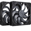 Ventole Noctua nf-a14x25 g2 pwm sx2-pp chromax.black (nero, 2 pezzi, 140 x 140 x 25 mm)