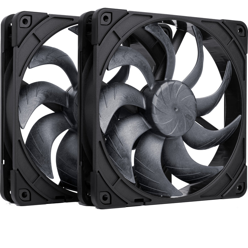 Ventole Noctua nf-a14x25 g2 pwm sx2-pp chromax.black (nero, 2 pezzi, 140 x 140 x 25 mm)