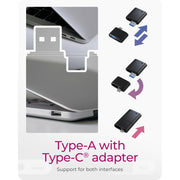 Icy box ib-cr204-cu3 2-in-1 card reader (black) - afbeelding 2