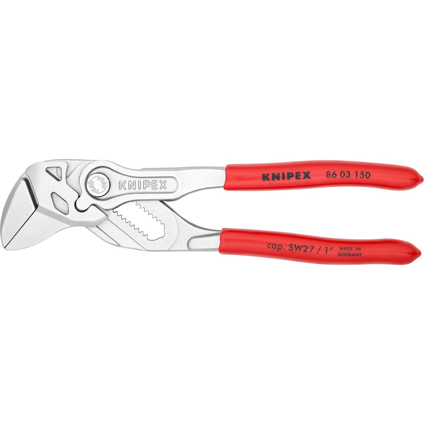 Knipex 86 03 150 serie - verstelbare tang - 150mm - vlakke bekken - ergonomische handgreep