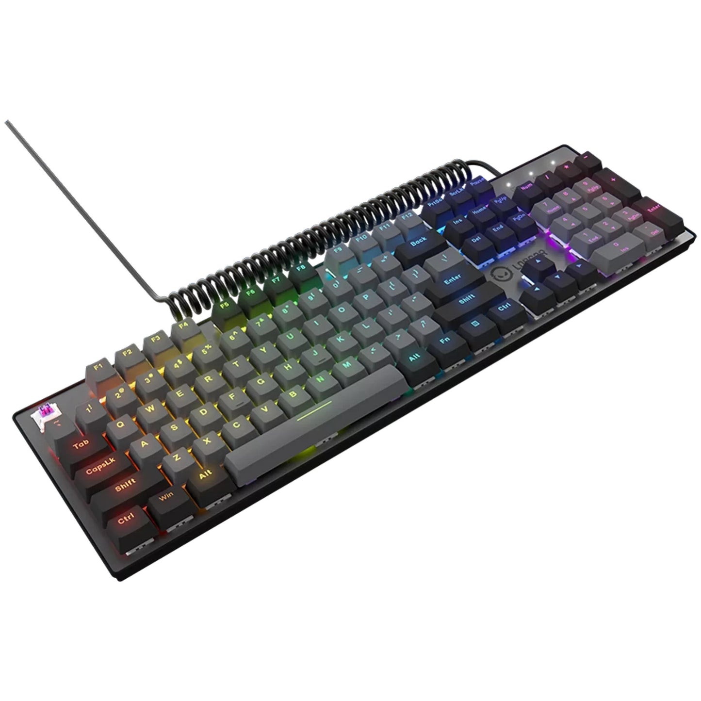 Lorgar azar 514, tastiera da gioco (nera, layout americano, logar dream, rgb)