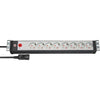 Brennenstuhl premium-line 19 stekkerdoos 8-voudig stekkerdoos (zwart lichtgrijs, 3 meter)