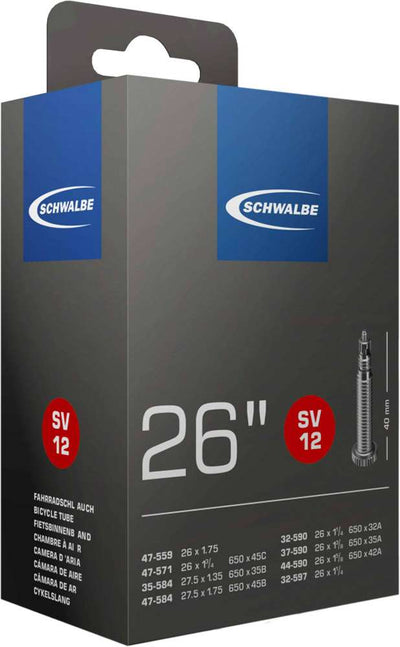 SCHWALBE TUBE INTERNO 12SV 26 1 1 4-1,90 (30 47-559 597) FV