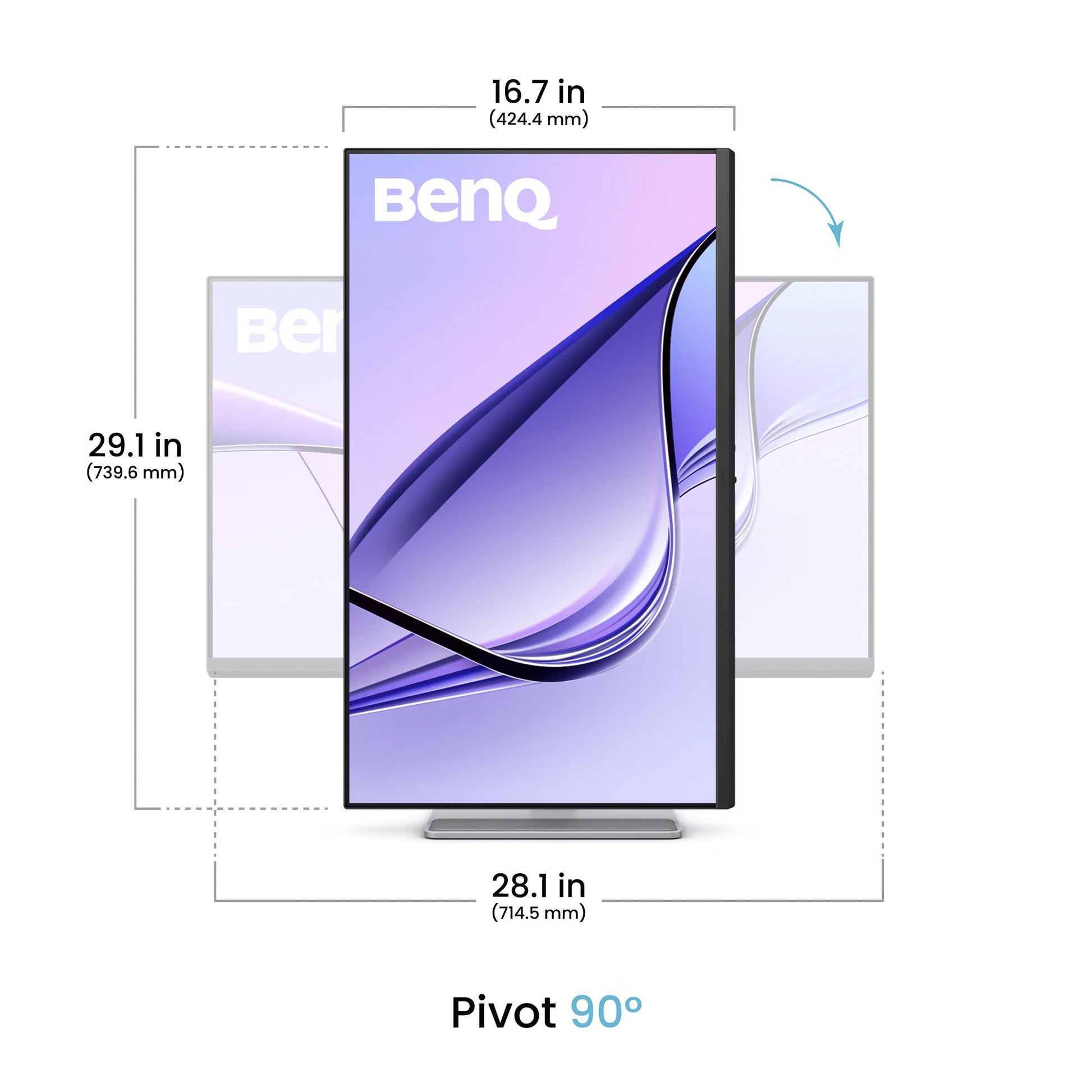 Benq ma270up per macbook 27 monitor 4k uhd (argento, hdmi, usb-a, usb-c, audio)