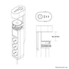 Neomounts DS22-840BL6 SECKE DE ESCRITO CON CLAMP, 1.4 m, interior, tipo F, plástico, negro, entrega de energía