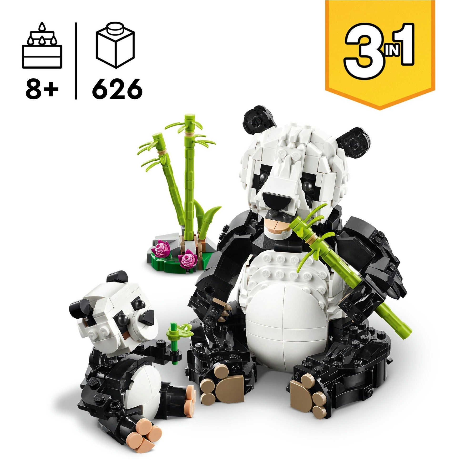 LEGO LEGO Creador 31165 Animales salvajes: familia Panda