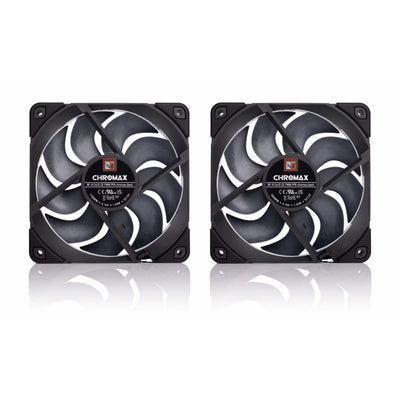 Ventole Noctua nf-a12x25 g2 pwm sx2-pp chromax.black (nero, 2 pezzi, 120 x 120 x 25 mm)