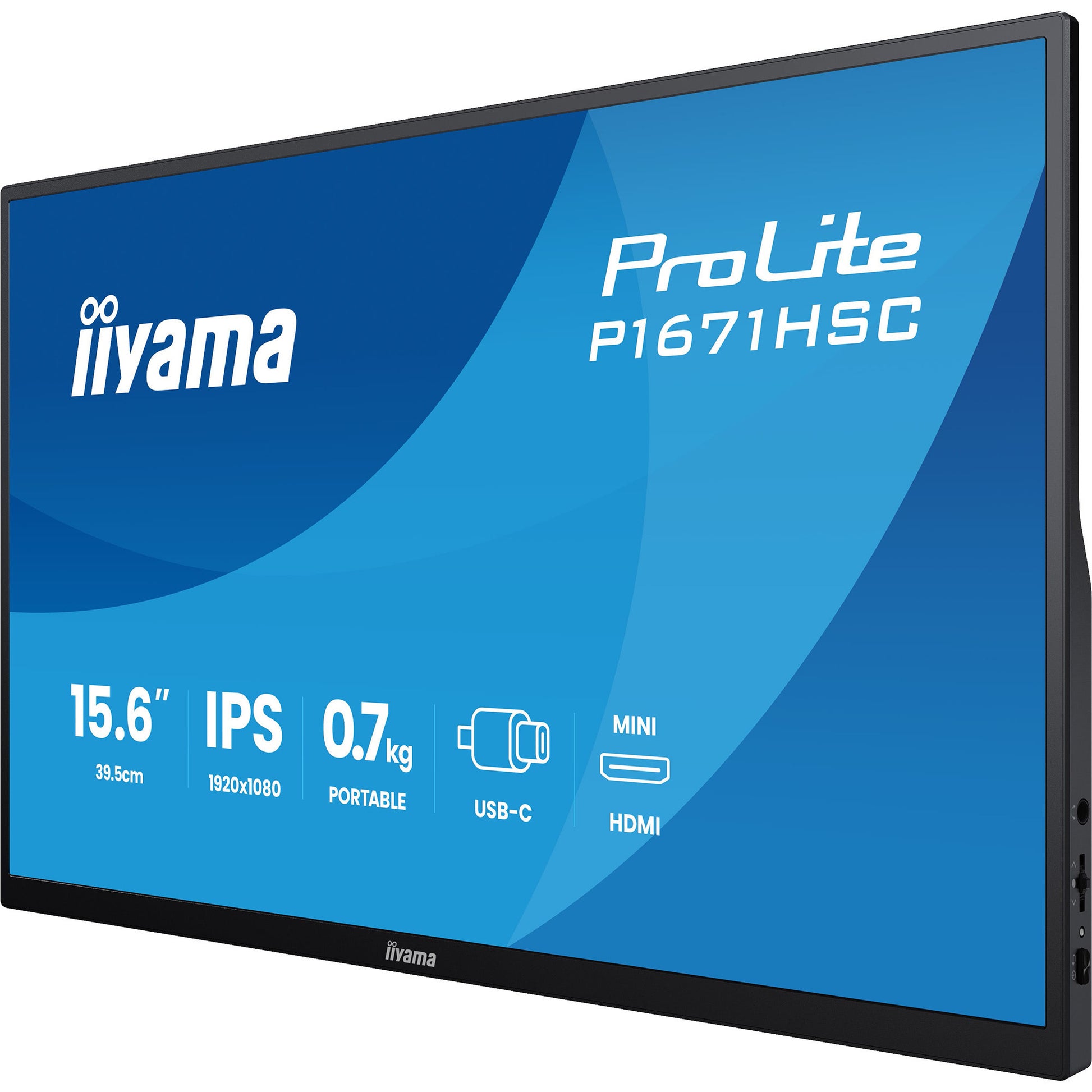 Monitor Iiyama Prolite P1671HSC-B1 15.6 (nero (opaco), mini HDMI (tipo C), 2x USB-C)