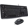 Logitech mk120 desktopset (zwart, eu lay-out (qwerty), rubberdome)
