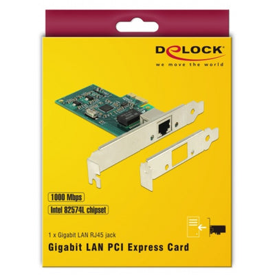 Tarjeta Delock PCI Express> 1 x Gigabit Lan